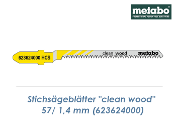 1,4 x 57mm Stichsägeblatt "Clean Wood" für Holz, Kunststoffe (1 Stk.)