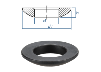 10,5mm Kugelscheibe DIN6319C Stahl blank, einsatzgehärtet (1 Stk.)