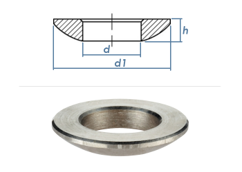 17mm Kugelscheibe DIN6319C Edelstahl A2 (1 Stk.)