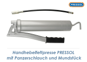 Handhebelfettpresse PRESSOL mit 300mm Panzerschlauch und Mundst&uuml;ck (1 Stk.)