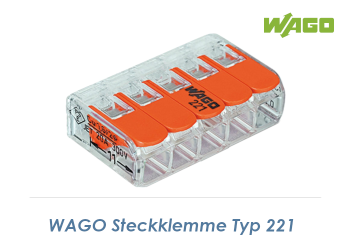 5-polige WAGO Klemme 0,2 - 4mm2  (1 Stk.)