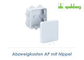 85 x 85 x 42mm Abzweigkasten AP mit Nippel grau (1 Stk.)