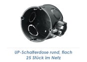 60 x 41mm Unterputz-Schalterdose rund/flach (1 Pkg. = 25...