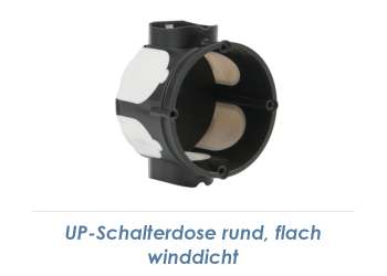60 x 46mm Unterputz-Schalterdose winddicht rund/flach (1 Stk.)