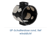 60 x 60mm Unterputz-Schalterdose winddicht rund/tief (1...