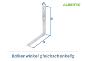 180 x 180 x 20mm Balkenwinkel gleichschenklig verzinkt (1...