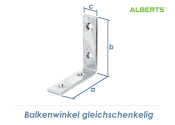 80 x 80 x 20mm Balkenwinkel gleichschenklig verzinkt (1...