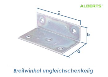 40 x 25 x 75mm Breitwinkel ungleichschenklig verzinkt (1 Stk.)