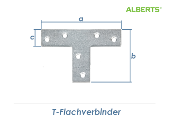 70 x 50 x 16mm T-Flachverbinder verzinkt (1 Stk.)