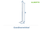 55 x 180 x 17mm Gardinenwinkel m. Langloch verzinkt (1 Stk.)