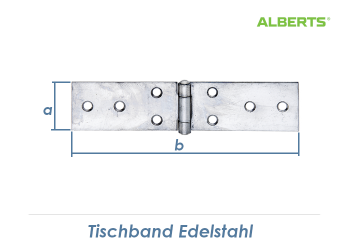 141 x 32mm Tischband Edelstahl (1 Stk.)