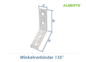 90 x 90 x 40mm Winkel 135° verzinkt (1 Stk.)