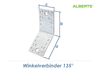 90 x 90 x 65mm Winkel 135° verzinkt (1 Stk.)