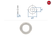 13mm Unterlegscheiben DIN125 Edelstahl A4 (10 Stk.)