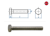 M6 x 30mm Sechskantschrauben DIN933 Vollgewinde Edelstahl...