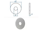 5,3 x 25 x 1,25mm Kotflügelscheiben Stahl verzinkt...