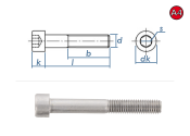 M6 x 16mm Zylinderschrauben DIN912 Edelstahl A4  (10 Stk.)