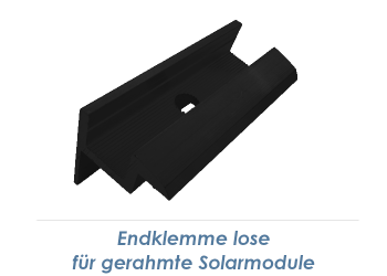 30mm Endklemme Alu schwarz eloxiert, lose (1 Stk.)