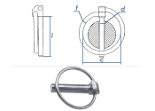 4,5mm Klappsplint Stahl verzinkt  (1 Stk.)