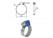 13-20mm / 9mm Band  Schlauchklemmen ABA (1 Stk.)