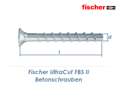 6 x 100mm Betonschrauben Ultra-Cut FBS II TX mit Senkkopf...