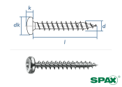 3 x 12mm SPAX Universalschraube T-STAR plus Pan Head VG...