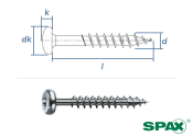 6 x 70mm SPAX Universalschraube T-STAR plus Pan Head TG...