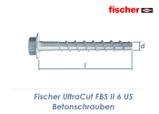 6 x 100mm Betonschrauben Ultra-Cut FBS II mit Sechskantkopf mit angeformter U-Scheibe (1 Stk.)