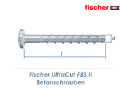 6 x 60mm Betonschrauben Ultra-Cut FBS II TX mit  Rundkopf...