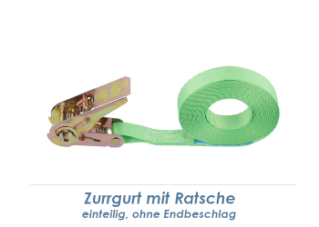 25 x 8000mm Ratschen-Zurrgurt ohne Endbeschlag bis 1000kg (1 Stk.)