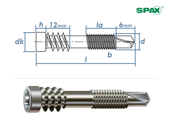 5 x 51mm SPAX Terrassenschrauben A2 für Holz / Alu Konstruktionen (10 Stk.)