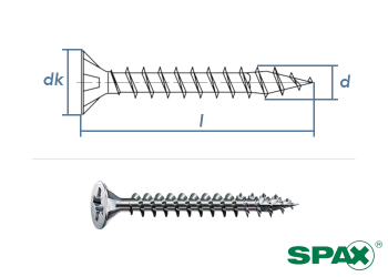 2,5 x 20mm SPAX Universalschrauben VG PZ Wirox (100Stk.)
