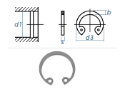 12mm Sicherungsring Innen DIN 472  Edelstahl (10 Stk.)