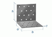 40 x 40 x 60mm Lochplattenwinkel verzinkt (1 Stk.)