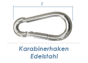 60 x 6mm Karabinerhaken Edelstahl A4 (1 Stk.)