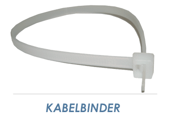 3,6 x 200mm Kabelbinder weiss (100 Stk.)