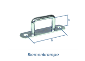 20mm Riemenkrampe mit gerader Platte verzinkt (1 Stk.)