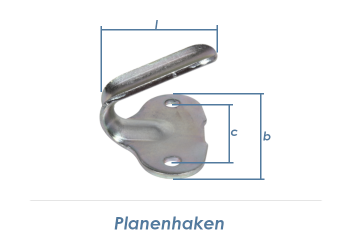 39mm Planenhaken verzinkt (1 Stk.)