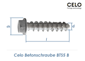 5 x 30mm Betonschrauben BTS5 mit  Sechskantkopf (1 Stk.)