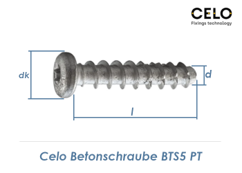5 x 45mm Betonschrauben BTS5 TX mit Linsenkopf (1 Stk.)