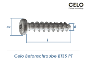 5 x 45mm Betonschrauben BTS5 TX mit Linsenkopf (1 Stk.)