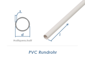 12 x 1mm / 1000mm PVC Rundrohr weiß  (1 Stk.)