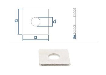 11mm Rechteckscheibe DIN436 Edelstahl A2 (10 Stk.)