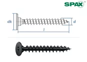 3,5 x 30mm SPAX Rückwandschraube T-STAR plus Stahl...