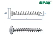 3 x 20mm SPAX Rückwandschraube T-STAR plus Stahl...