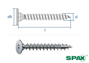 4 x 20mm SPAX Rückwandschraube T-STAR plus Stahl...