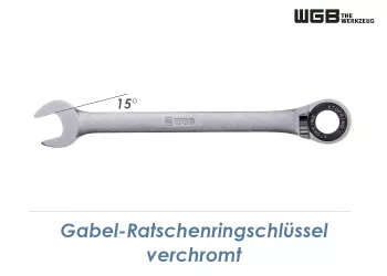 SW8-19 WGB Gabel-Ratschenringschlüsselset 5-teilig verchromt (1 Stk.)