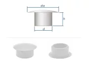 6mm Abdeckstopfen PE weiß (10 Stk.)