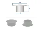 8mm Abdeckstopfen PE grau (10 Stk.)