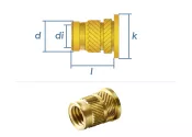 M6 x 12,7mm Schmelzeinsatz Sonic-Lok SHK Messing (1 Stk.)